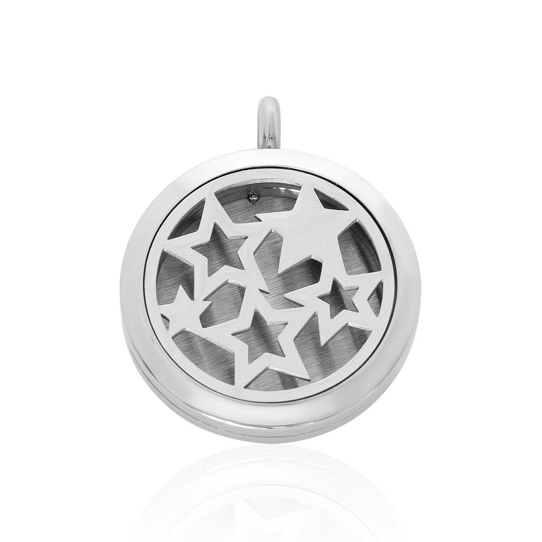 Stars Aromatherapy Locket Pendant FEP021SR-0